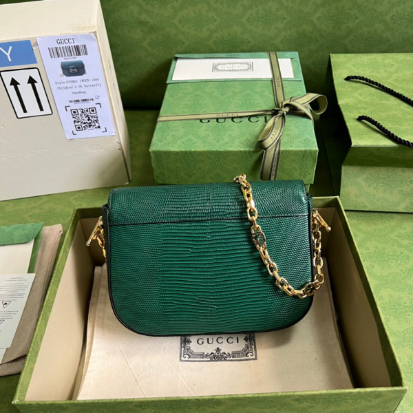 G*u*i horsebit 1955 lizard mini bag