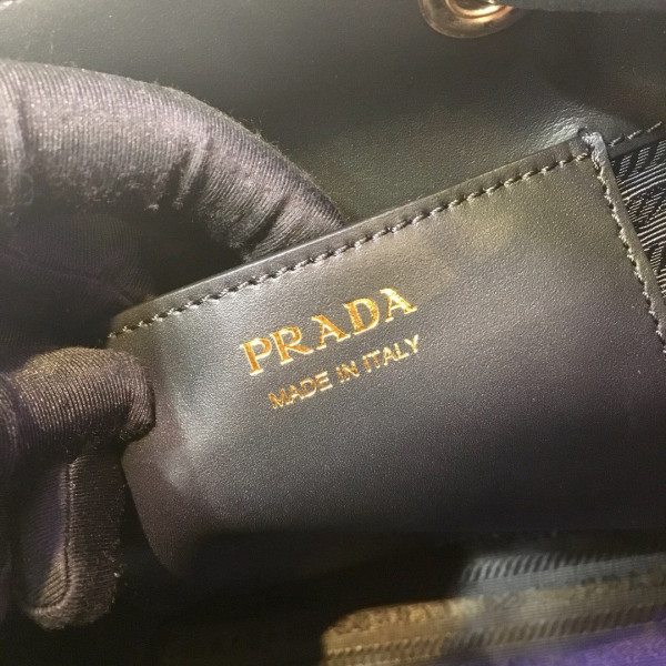 Pra*a saffiano leather bucket bag