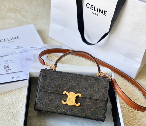 Ce**e box triomphe in triomphe canvas and calfskin