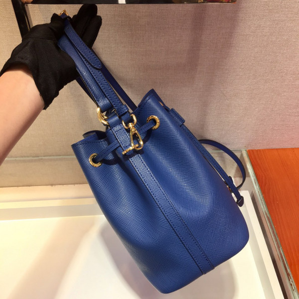 Pra*a saffiano leather bucket bag