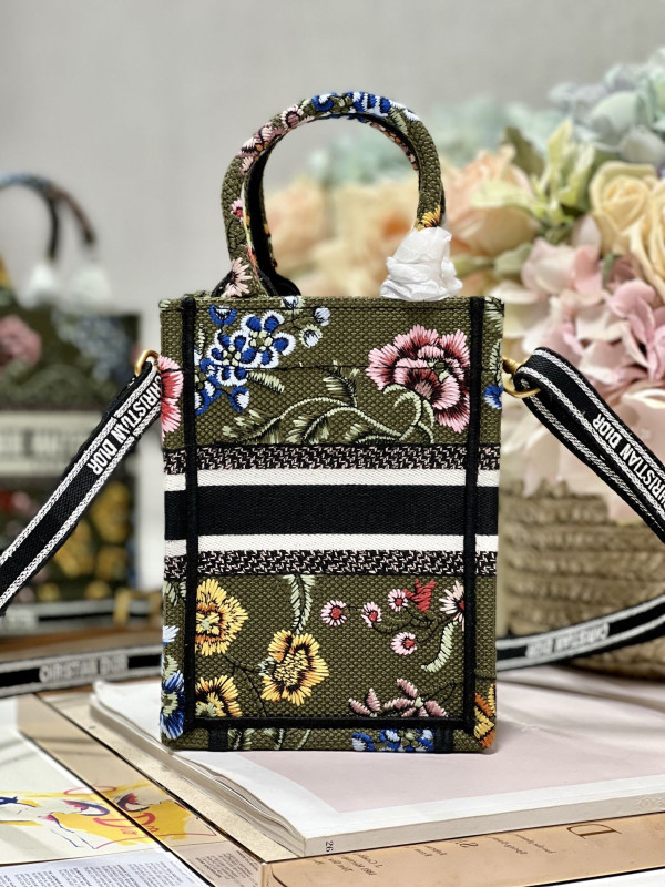 mini D*or book tote phone bag
