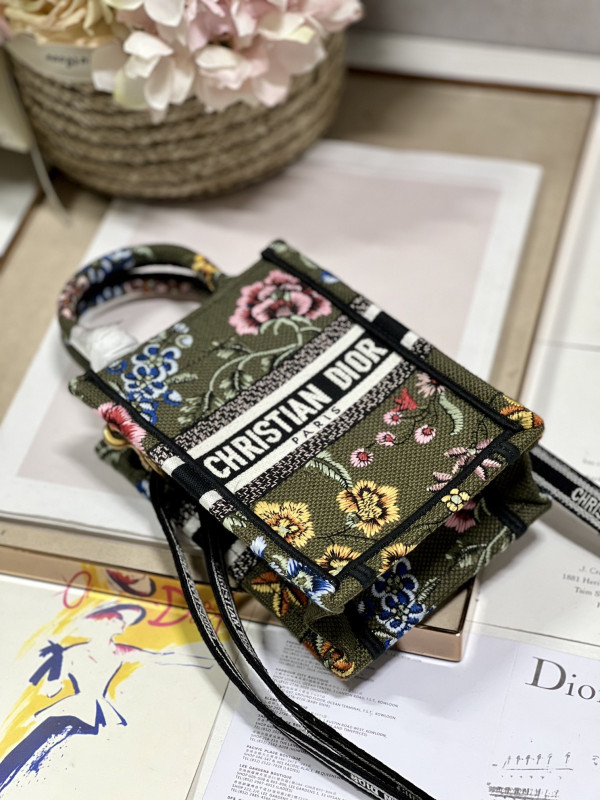 mini D*or book tote phone bag