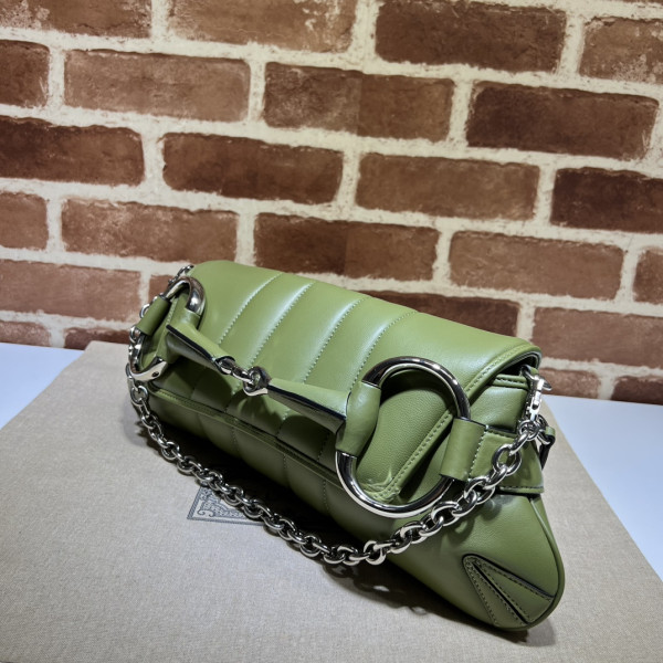 G*u*i horsebit chain big shoulder bag